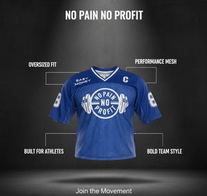 Men’s No Pain No Profit oversized team jersey. image 0