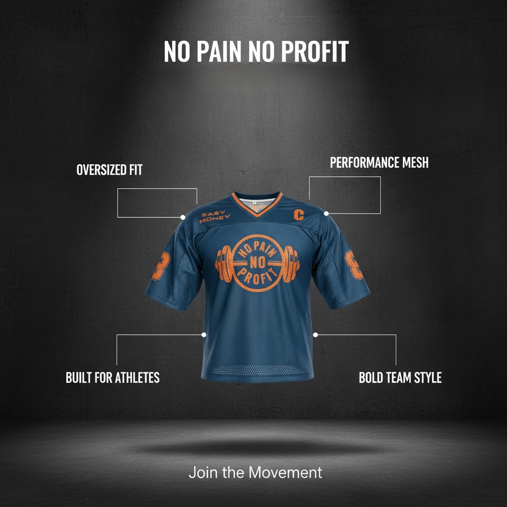 Men’s No pain No profit oversized team jersey image 0