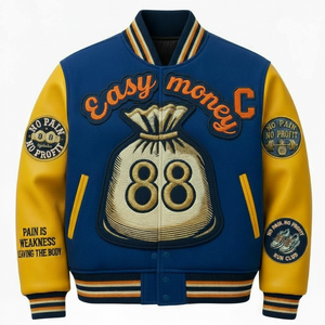 NO PAIN NO PROFIT’s “Easy Money” Varsity jackets image 5