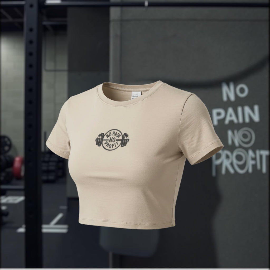 Women’s NO PAIN NO PROFIT “Easy Money”  crop top t-shirts image 0
