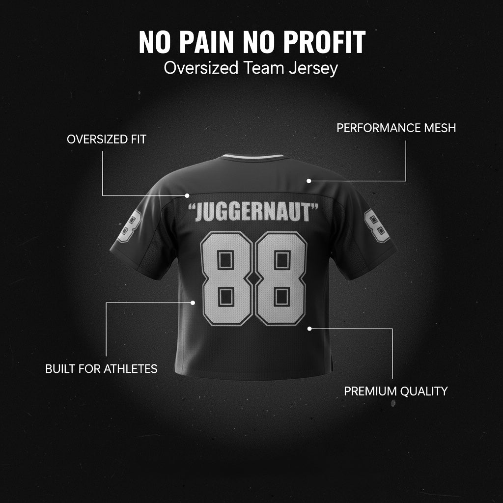 No pain No profit oversized team jersey image 1