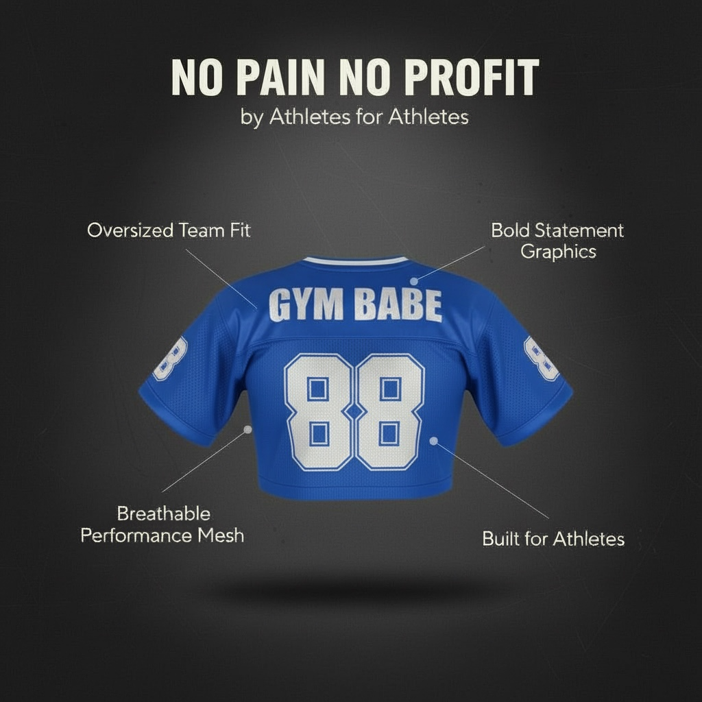 women's crop top oversized team jersey image 1