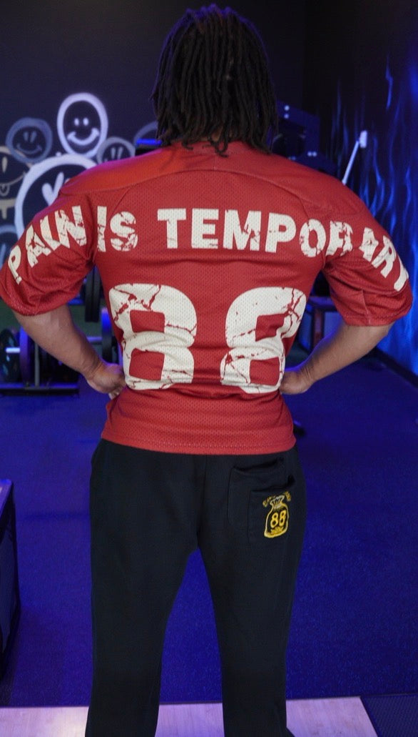 “PAIN IS TEMPORARY” men’s Oversized  Jersey