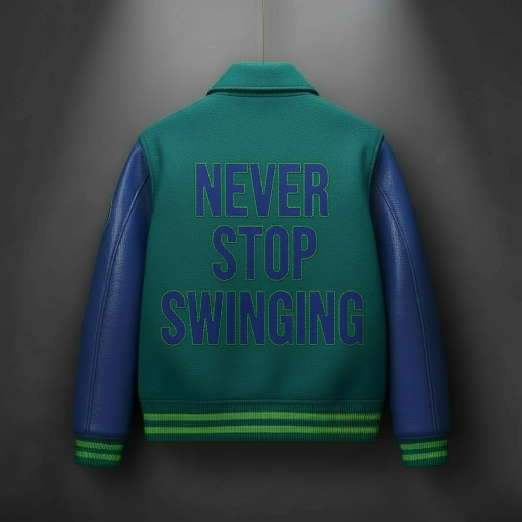NO PAIN NO PROFIT’s “Fight Club” varsity jacket image 4
