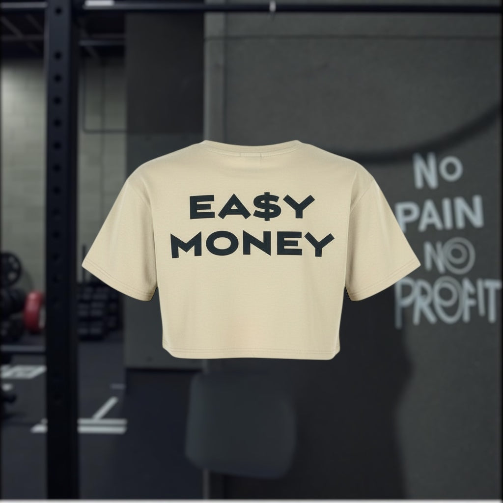 Women’s NO PAIN NO PROFIT “Easy Money”  crop top t-shirts image 1
