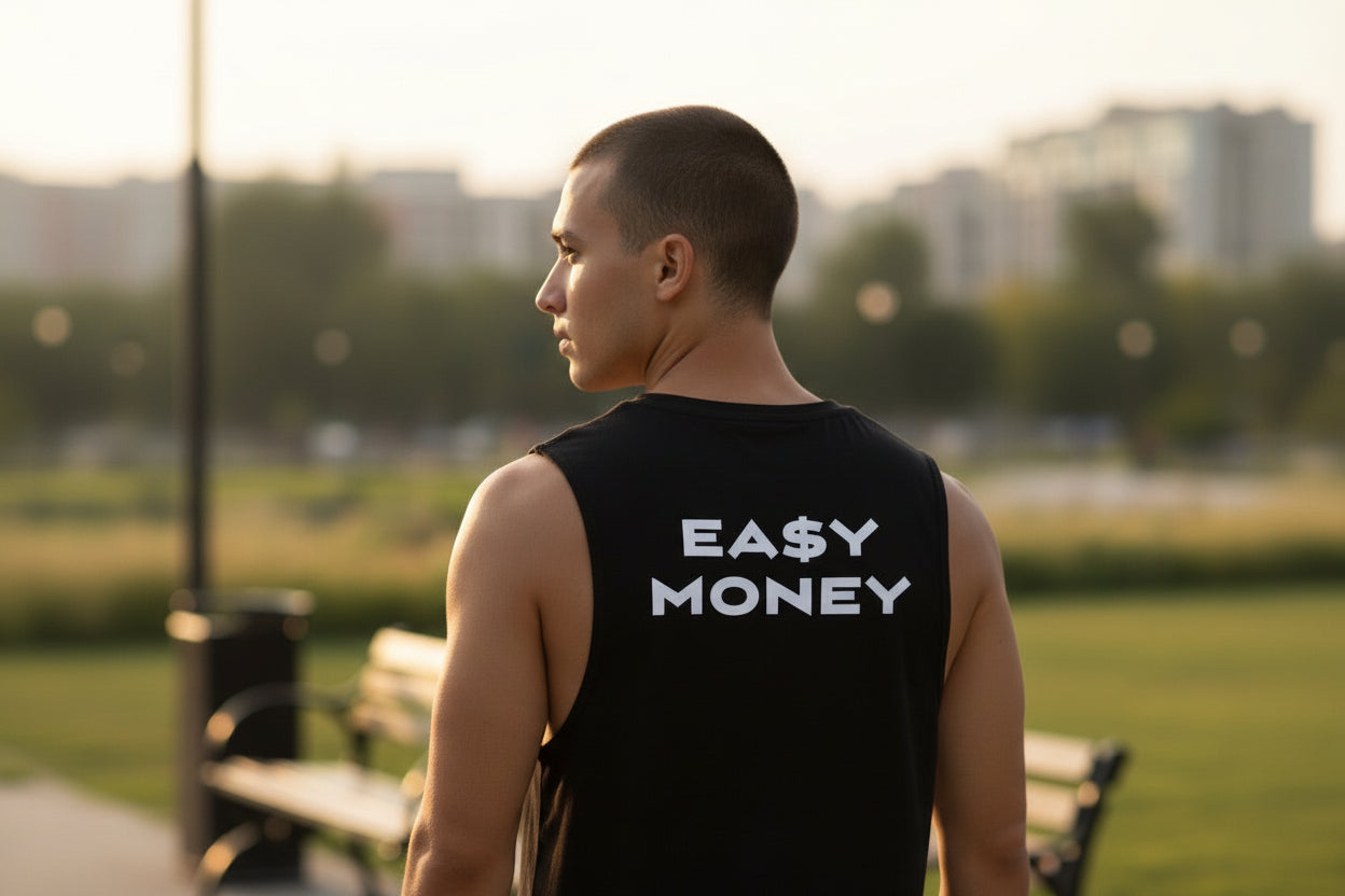 “EASY MONEY” Men's Sleeveless Tank Top