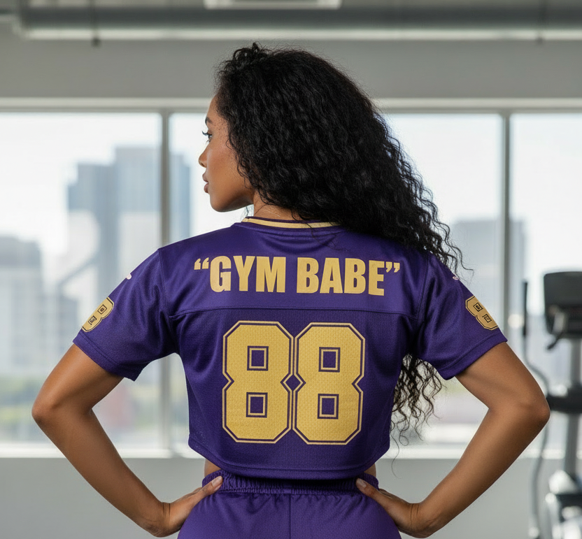 “GYM BABE” Women's Cropped Team Jersey