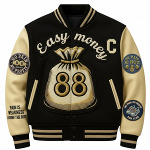 NO PAIN NO PROFIT’s “Easy Money”  Varsity jacket image 4