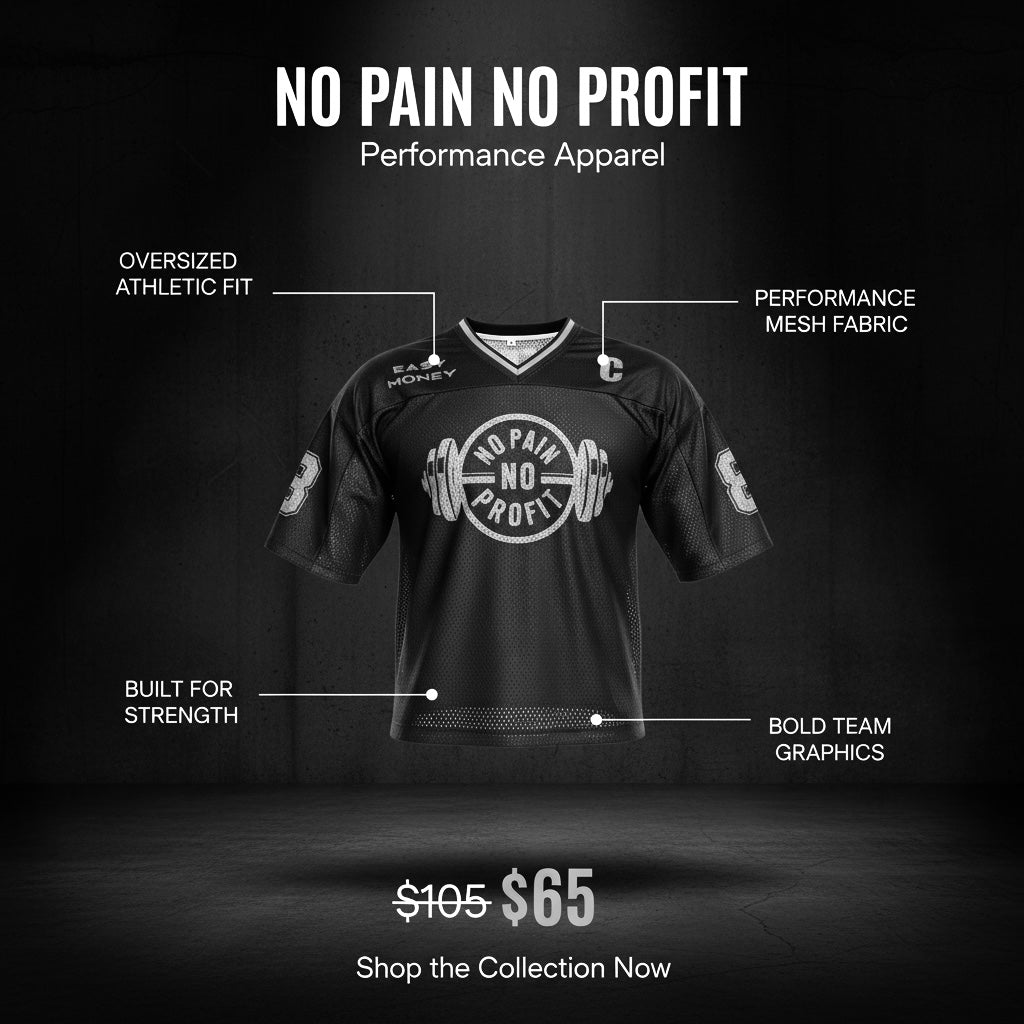 No pain No profit oversized team jersey image 0