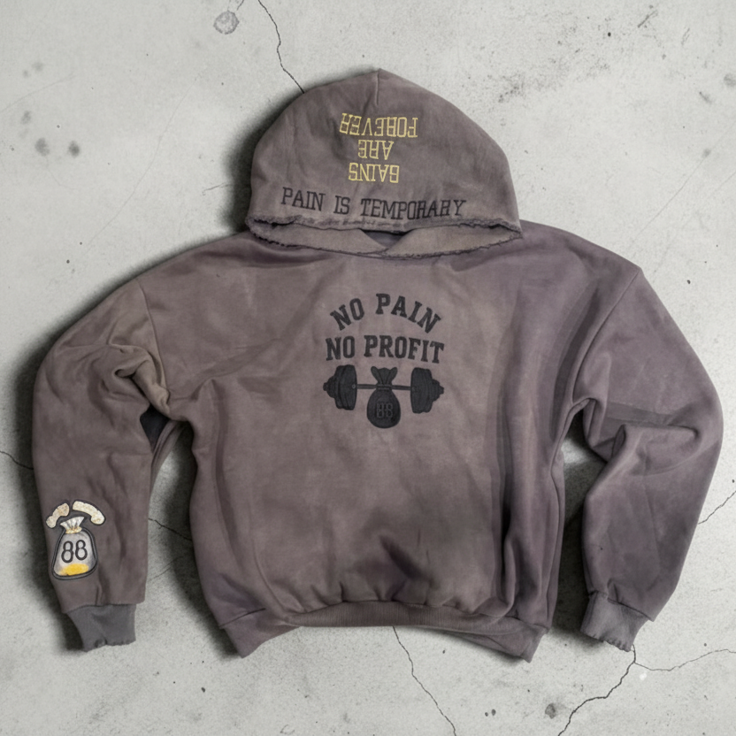 "PAIN IS TEMPORARY" Elite Focus Hoodie