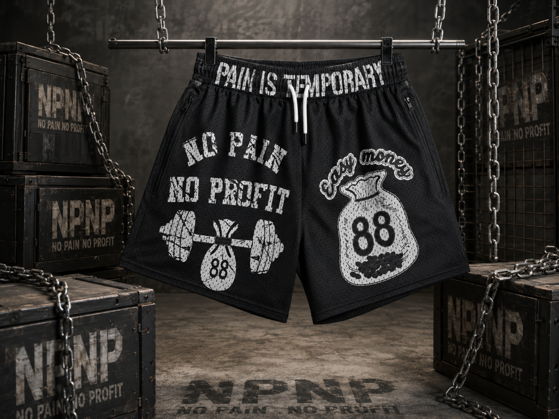 "Easy Money" Mesh Shorts (unisex)