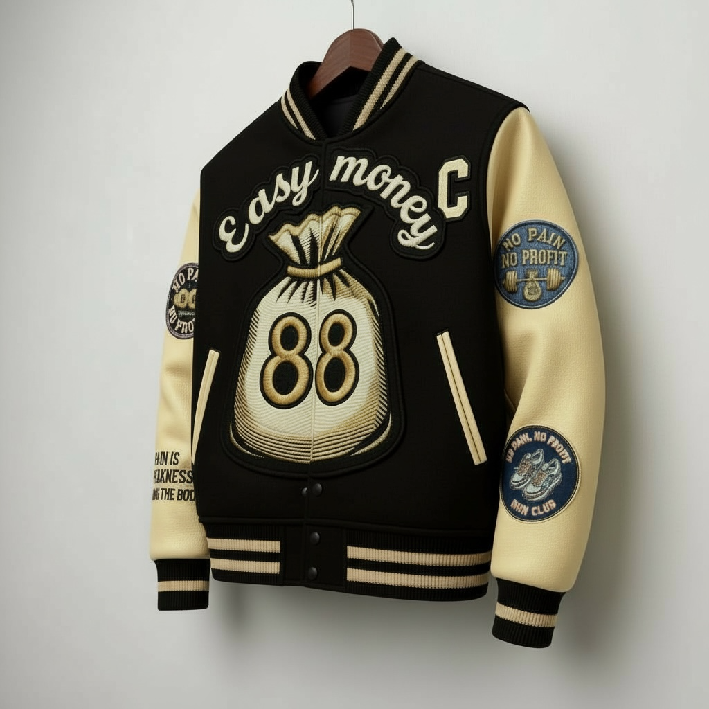 NO PAIN NO PROFIT’s “Easy Money” Varsity jackets image 2
