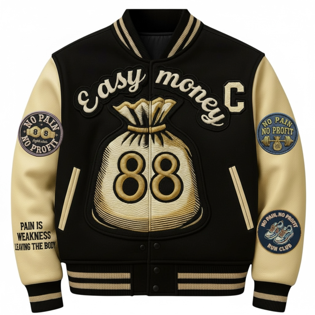 NO PAIN NO PROFIT’s “Easy Money” Varsity jackets image 0