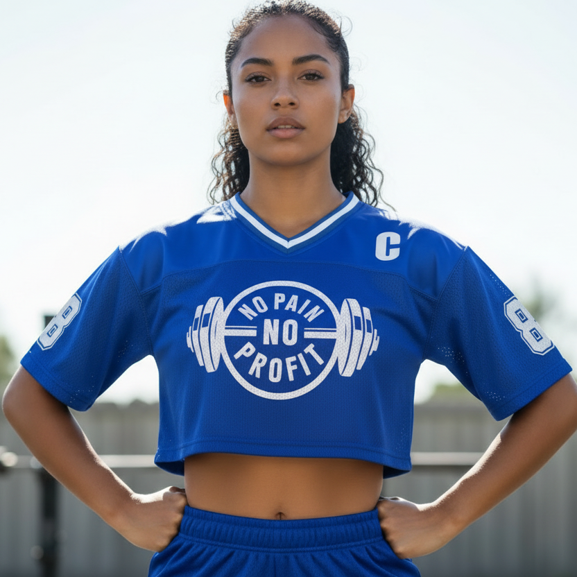 women's crop top oversized team jersey image 2