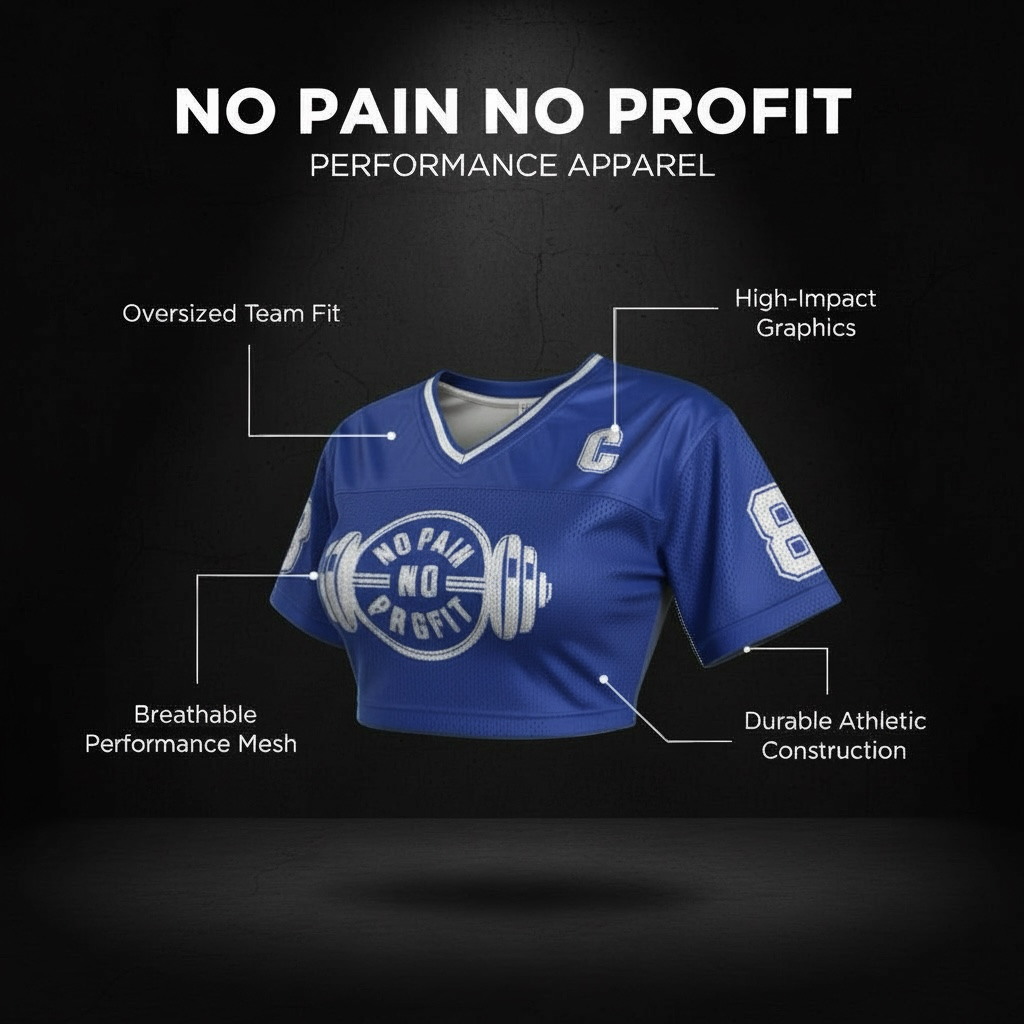 women's crop top oversized team jersey image 0