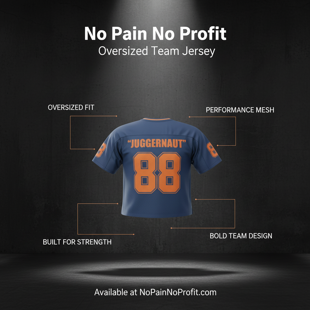 Men’s No pain No profit oversized team jersey image 1