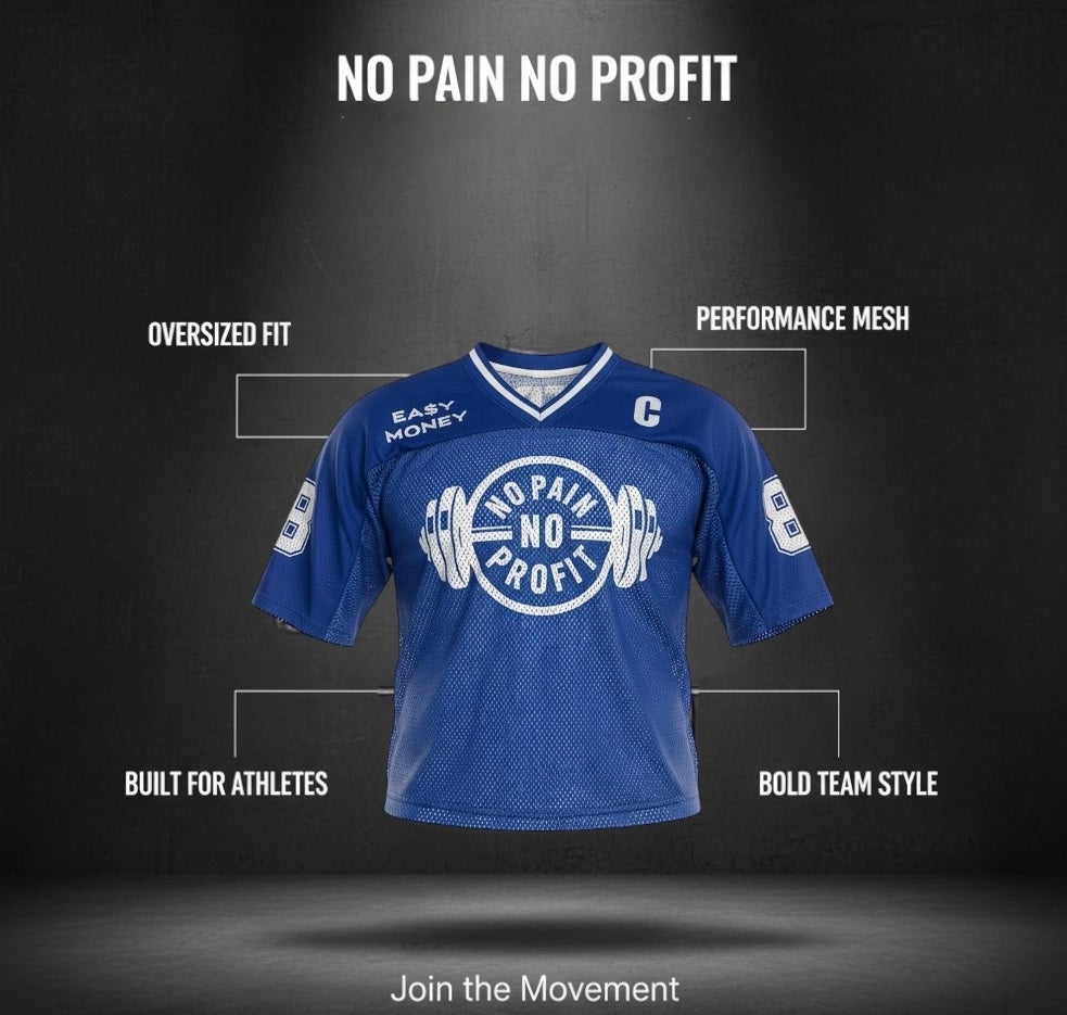 Men’s No Pain No Profit oversized team jersey. image 0