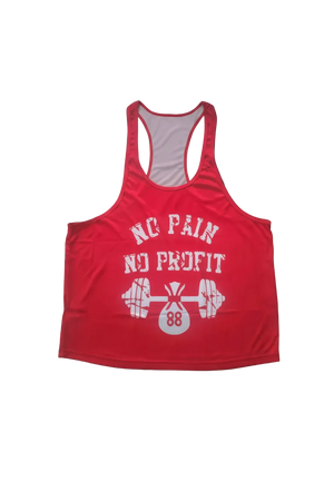 Pain Is Temporary muscle tank on a dark background